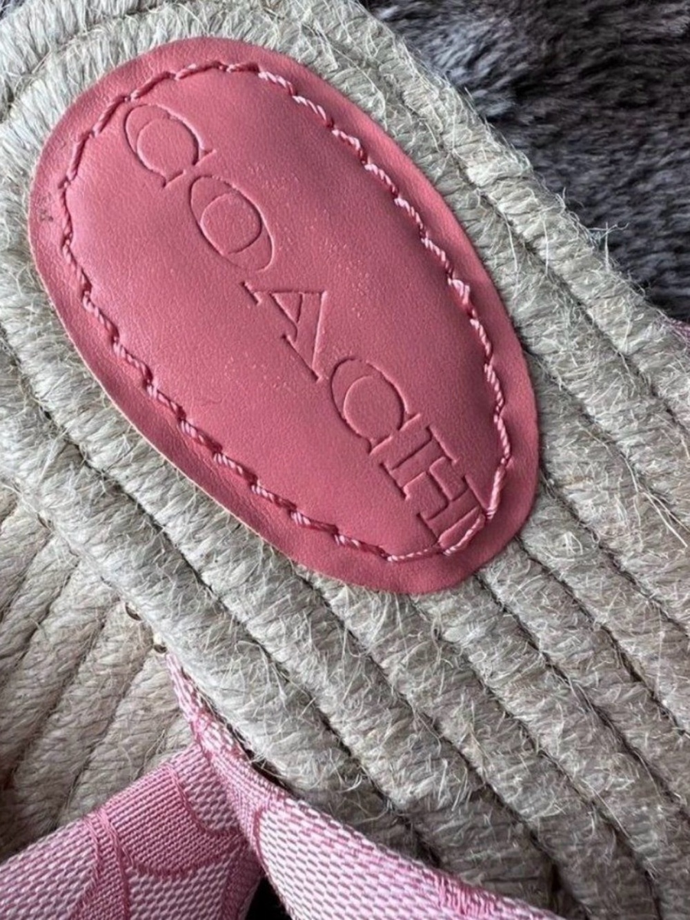 Coach Charli Espadrille Slide Sandals with Jacquard Straps 5.5 NWOT - Picture 7 of 8